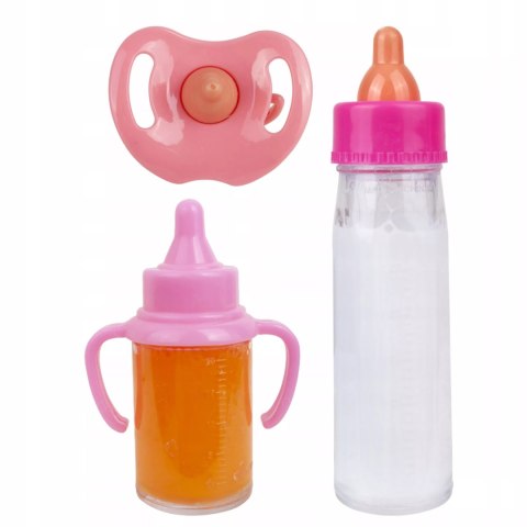 Zestaw magiczne butelki mleko i sok + smoczek do karmienia lalki HX853-1