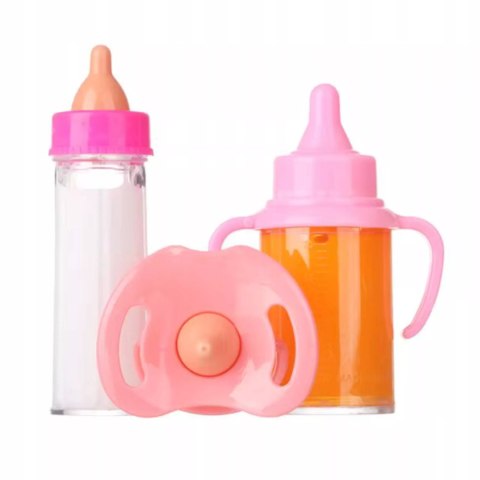 Zestaw magiczne butelki mleko i sok + smoczek do karmienia lalki HX853-1