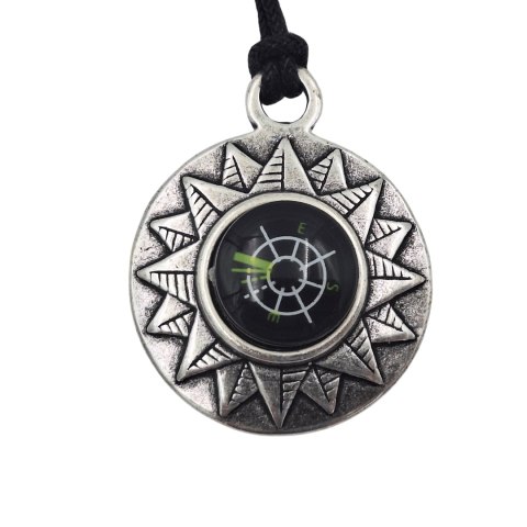 Naszyjnik Kompas - Wisiorek z działającym kompasem - BRU25CL