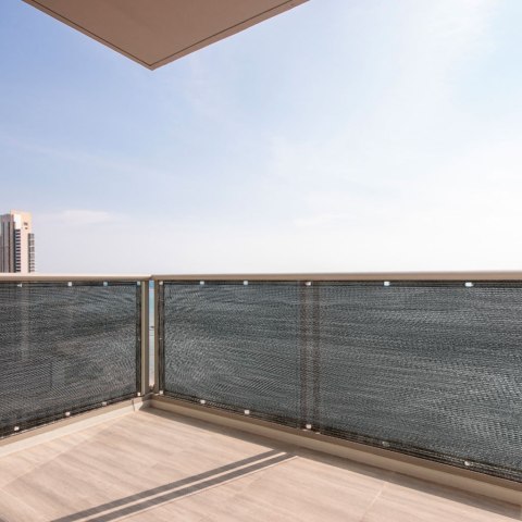 Osłona balkonowa LUARO mata maskująca siatka cieniująca na balkon taras 150g/m2 105x700cm UV + Trytytki