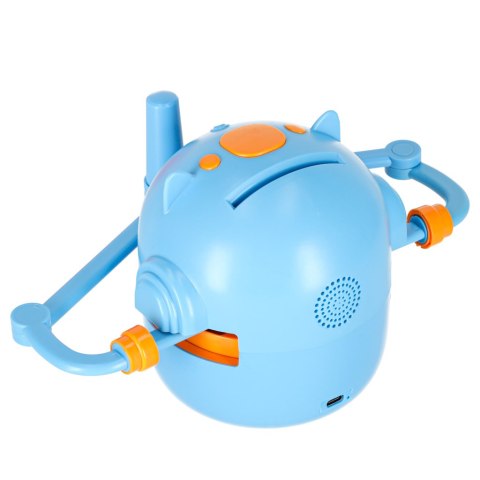 Robot edukacyjny interaktywny nauka rysowania pisania zestaw fiszki mazaki niebieski