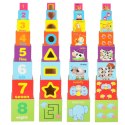 Wieża edukacyjna drewniana sorter kształty nauka liczenia 71cm XXL