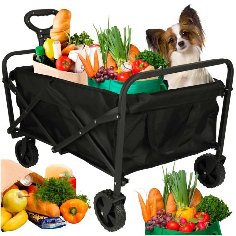 Wózek transportowy LUARO na zakupy plażowy składany 100l