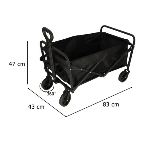 Wózek transportowy LUARO na zakupy plażowy składany 100l