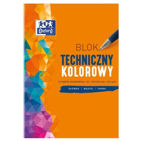 Blok techniczny Oxford A3/10k kolorowy