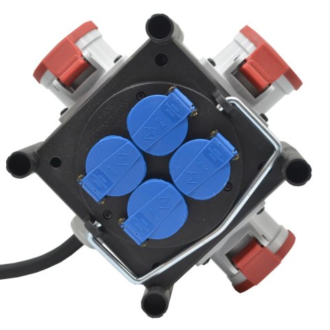 Rozdzielacz siłowy budowlany zewnętrzny 3 x CEE 400V 4x230V kabel 1m Brennenstuhl 1153684100