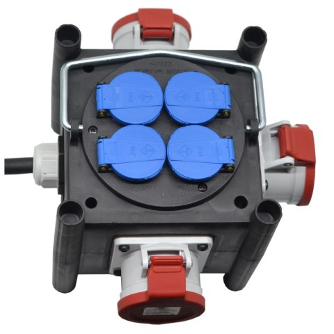 Rozdzielacz siłowy budowlany zewnętrzny 3 x CEE 400V 4x230V kabel 1m Brennenstuhl 1153684100