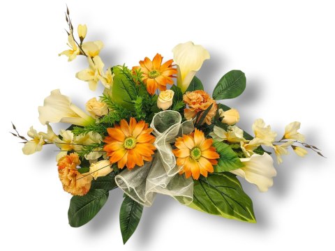 STROIK NA CMENTARZ KOMPOZYCJA KWIATOWA NA GRÓB MISA Z OBCIĄŻENIEM