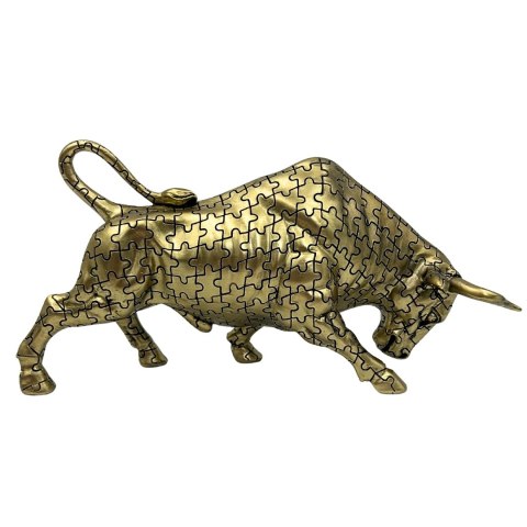 Byk - Figurka Dekoracyjna Złota - Symbol symbol siły i bogactwa - 43111Y1