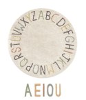 Dywan Bawełniany ABC Kolory i Litery, Ø120 cm, Lorena Canals