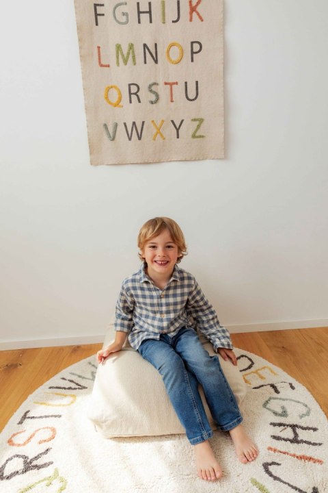 Dywan Bawełniany ABC Kolory i Litery, Ø120 cm, Lorena Canals