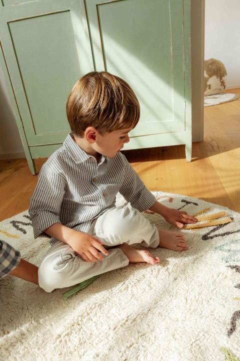 Dywan Bawełniany ABC Kolory i Litery, Ø120 cm, Lorena Canals