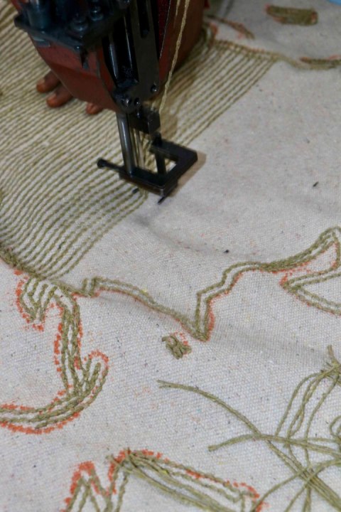 Dywan Bawełniany RugCycled Mapa Świata, Ø 120 cm, Lorena Canals