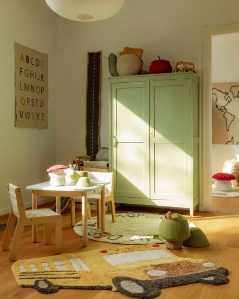 Dywan bawełniany Autobus Szkolny do prania w pralce, Lorena Canals