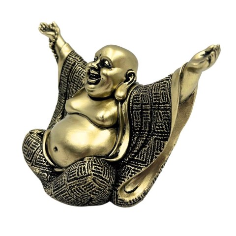 Figurka Buddy - Radosny Budda - Złota Dekoracja - 4406FJH