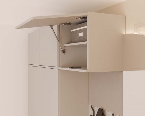 Garderoba Szafa + Wieszak HAGA II 1Sz1W KASZMIR BEŻ