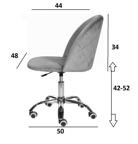 Krzesło obrotowe GLORIA OFFICE CREAM VELVET