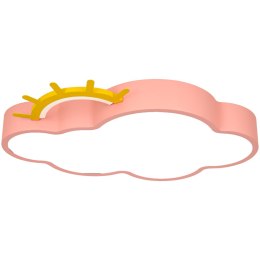 Lampa LED sufitowa plafon do pokoju dziecięcego ściemniana + pilot chmurka różowa