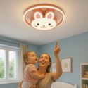 Lampa LED sufitowa plafon do pokoju dziecięcego ściemniana + pilot króliczek