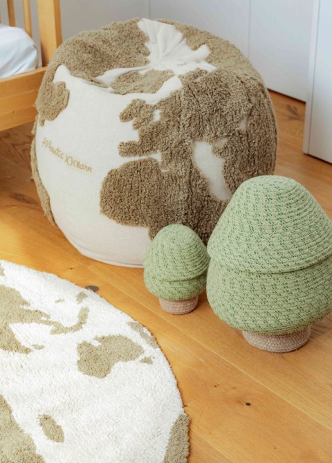 Pufa Mapa Świata Rugcycled Lorena Canals