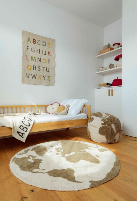 Pufa Mapa Świata Rugcycled Lorena Canals