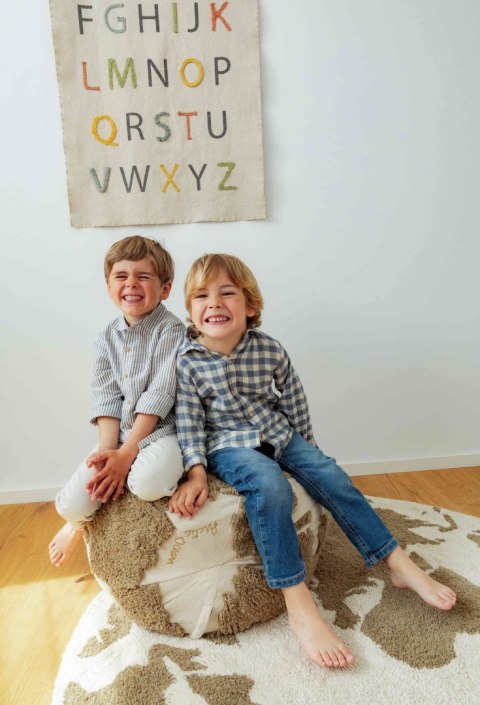 Pufa Mapa Świata Rugcycled Lorena Canals