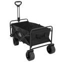Wózek ogrodowy plażowy składany KORAL czarny