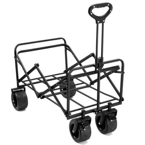 Wózek ogrodowy plażowy składany KORAL czarny