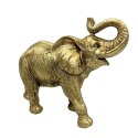 Złoty Słoń z Uniesioną Trąbą - Słonik Figurka dekoracyjna - 141FJZ