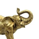 Złoty Słoń z Uniesioną Trąbą - Słonik Figurka dekoracyjna - 141FJZ