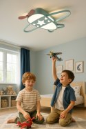 Lampa LED sufitowa plafon do pokoju dziecięcego ściemniana + pilot samolot