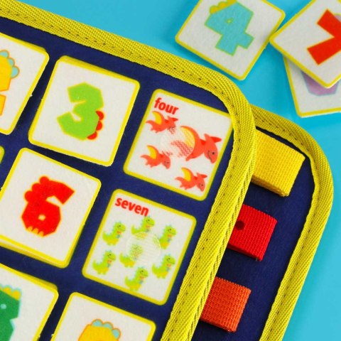 Tablica manipulacyjna sensoryczna montessori walizka plecak niebieska