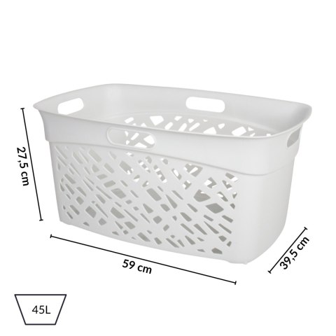 Kosz na bieliznę 45L, jasno szary
