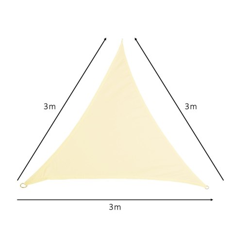 Żagiel przeciwsłoneczny LUARO ogrodowy tarasowy wodoodporny 4x4x4m trójkąt beżowy