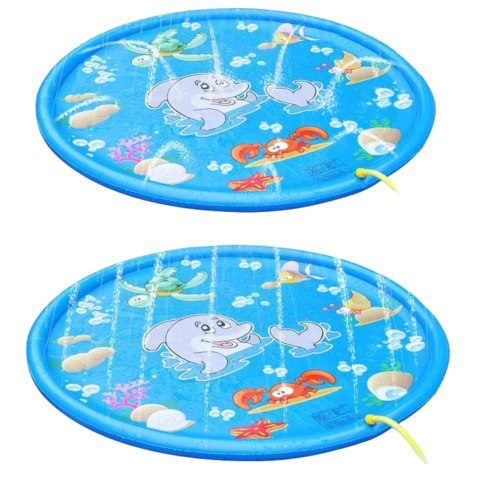 Brodzik letnia mata wodna fontanna 150 cm zraszacz delfin ślizgawka 1657