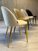 Krzesło tapicerowane GLORIA CREAM VELVET SILVER