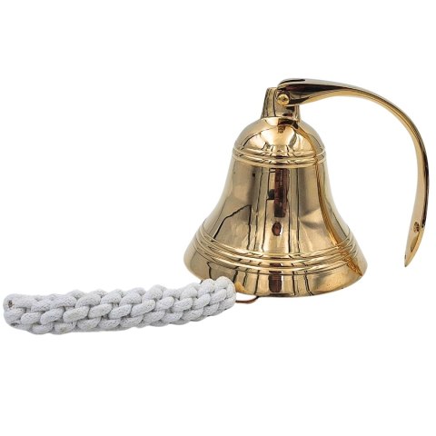 Dzwon Okrętowy Mosiężny Średnica 13 cm - Marynistyczna Dekoracja - HB30/5