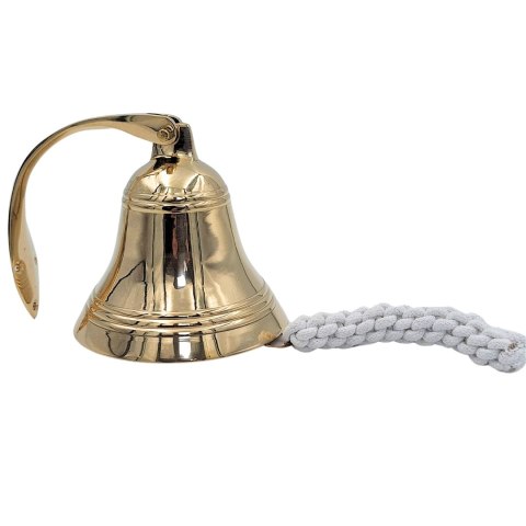 Dzwon Okrętowy Mosiężny Średnica 13 cm - Marynistyczna Dekoracja - HB30/5