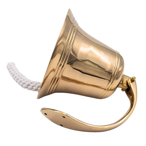 Dzwon Okrętowy Mosiężny Średnica 17,5 cm - Marynistyczna Dekoracja - HB43/7