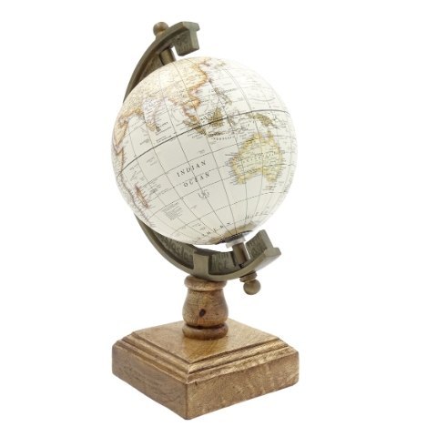 Globus dekoracyjny Amundsen na podstawie drewnianej - NC2130