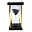 Klepsydra Mosiężno-Drewniana 5 minut - Czarny Piasek - Elegancka Dekoracja Retro - STRS153/6