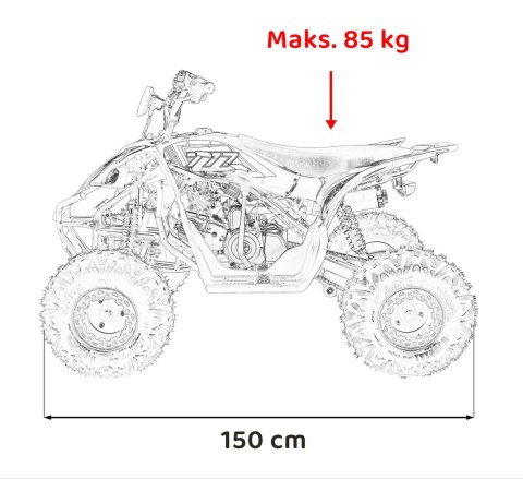Pojazd Quad Spalinowy DESERT STORM LIFT Czerwony
