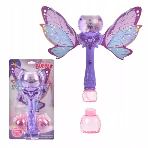 Różdżka motyl do baniek mydlanych ze skrzydłami bańki światła MY232-2