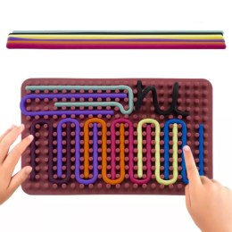 Sensoryczna tablica aktywności dwustronna silikonowa Montessori 1703C