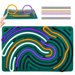 Sensoryczna tablica aktywności dwustronna silikonowa Montessori 1703N