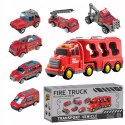 Zestaw strażacki laweta pojazdów straż pożarna tir dźwięk światło SX700-11
