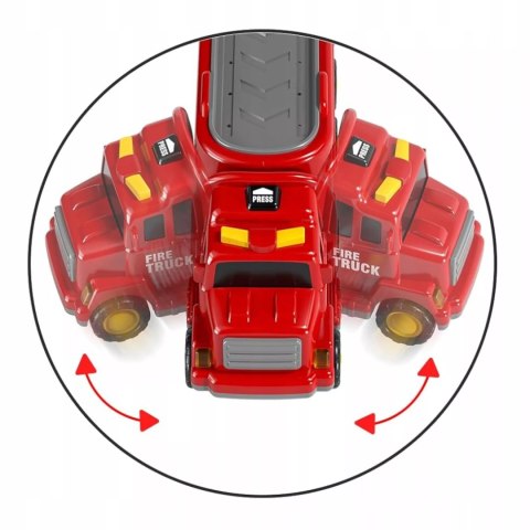 Zestaw strażacki laweta pojazdów straż pożarna tir dźwięk światło SX700-11