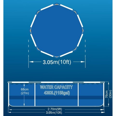 BASEN STELAŻOWY OWALNY 300X76CM 17798