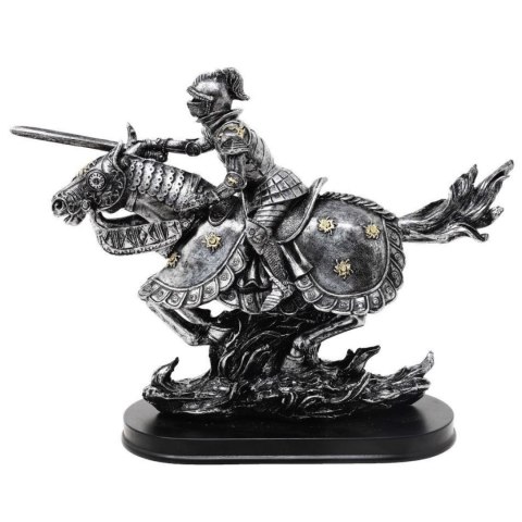 Figurka Rycerz na Koniu 31cm - polyresin ręcznie malowana - MC-23152