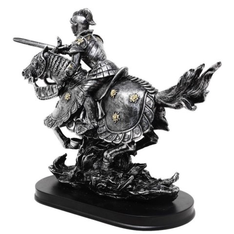 Figurka Rycerz na Koniu 31cm - polyresin ręcznie malowana - MC-23152